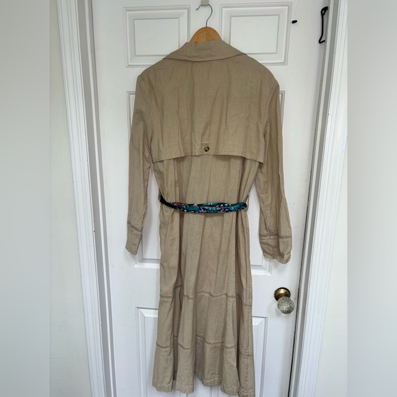 NWT. Retail $198. Size M. Free People “Rory Duster”Light Tan Trench Coat. - Picture 4 of 6